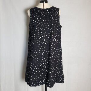 Eileen Fisher Polka Dot Knee Length Cotton A Line Dress Size PLarge